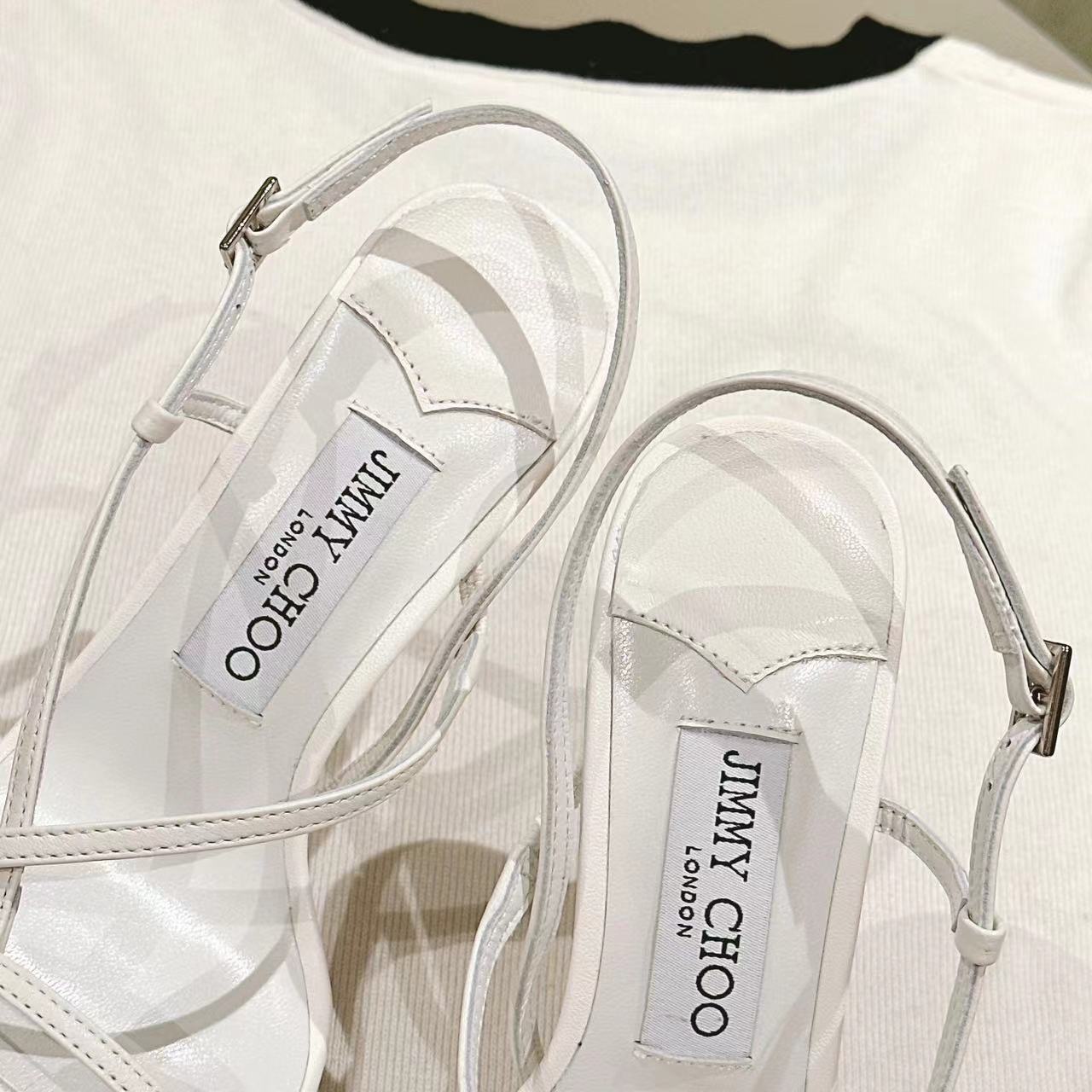 jimmy choo高品質のシンプルなハイヒールサンダル【50％割引+送料無料】