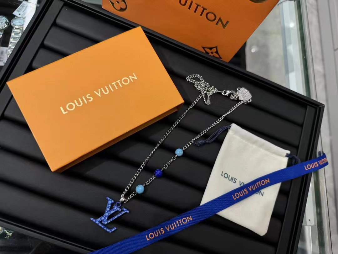 LV メンズ ブルー ネックレス【50％割引+送料無料】