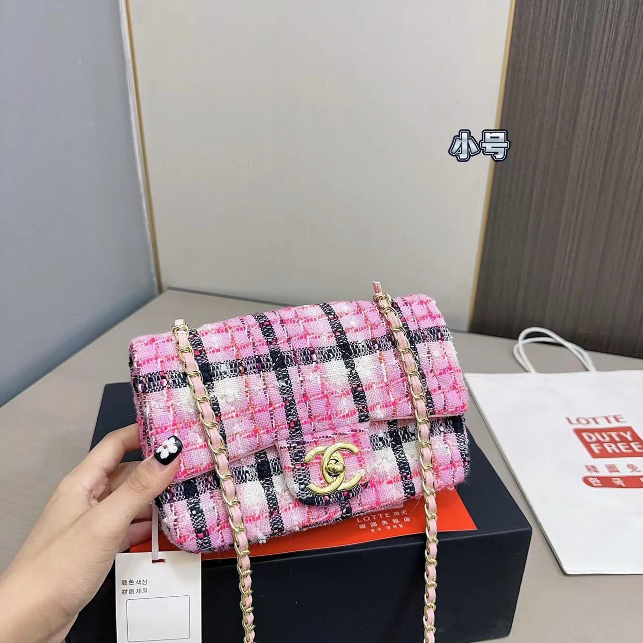 CHANE1 CF チェーンショルダー クロスボディバッグ K【50％割引+送料無料】