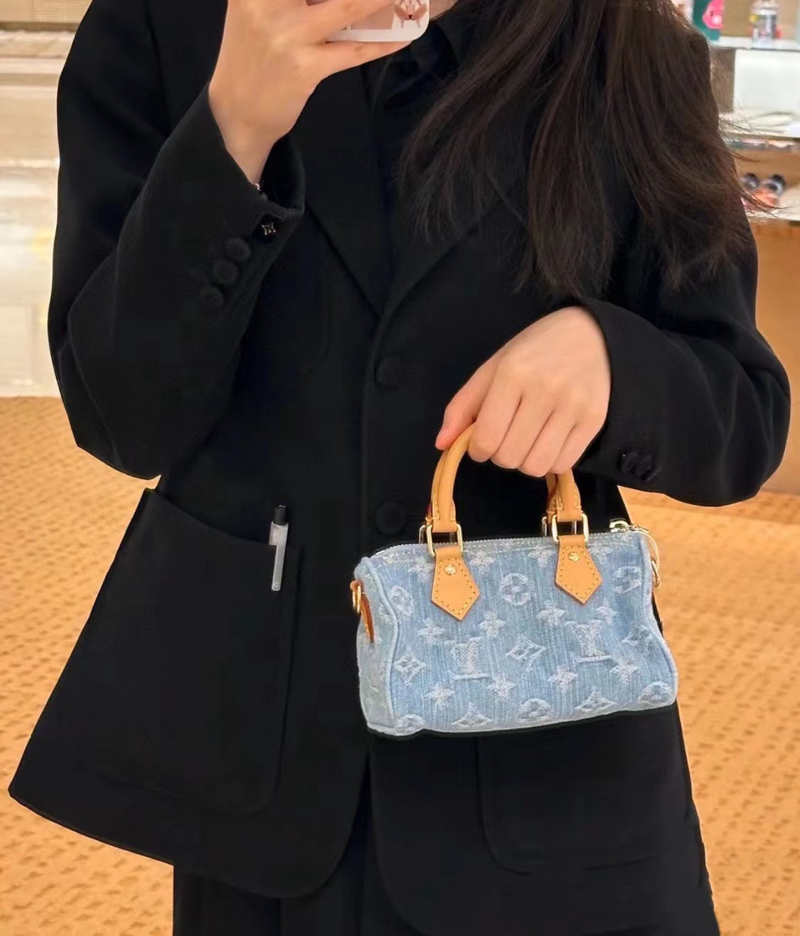 LV ジャガードデニムハンドバッグ S【50％割引+送料無料】