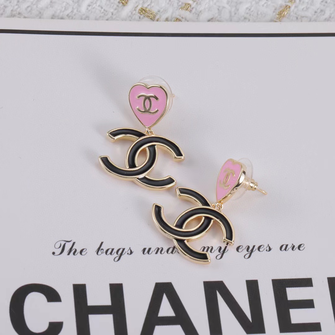 CHANE1 ハート ダブルC ピアス【50％割引+送料無料】