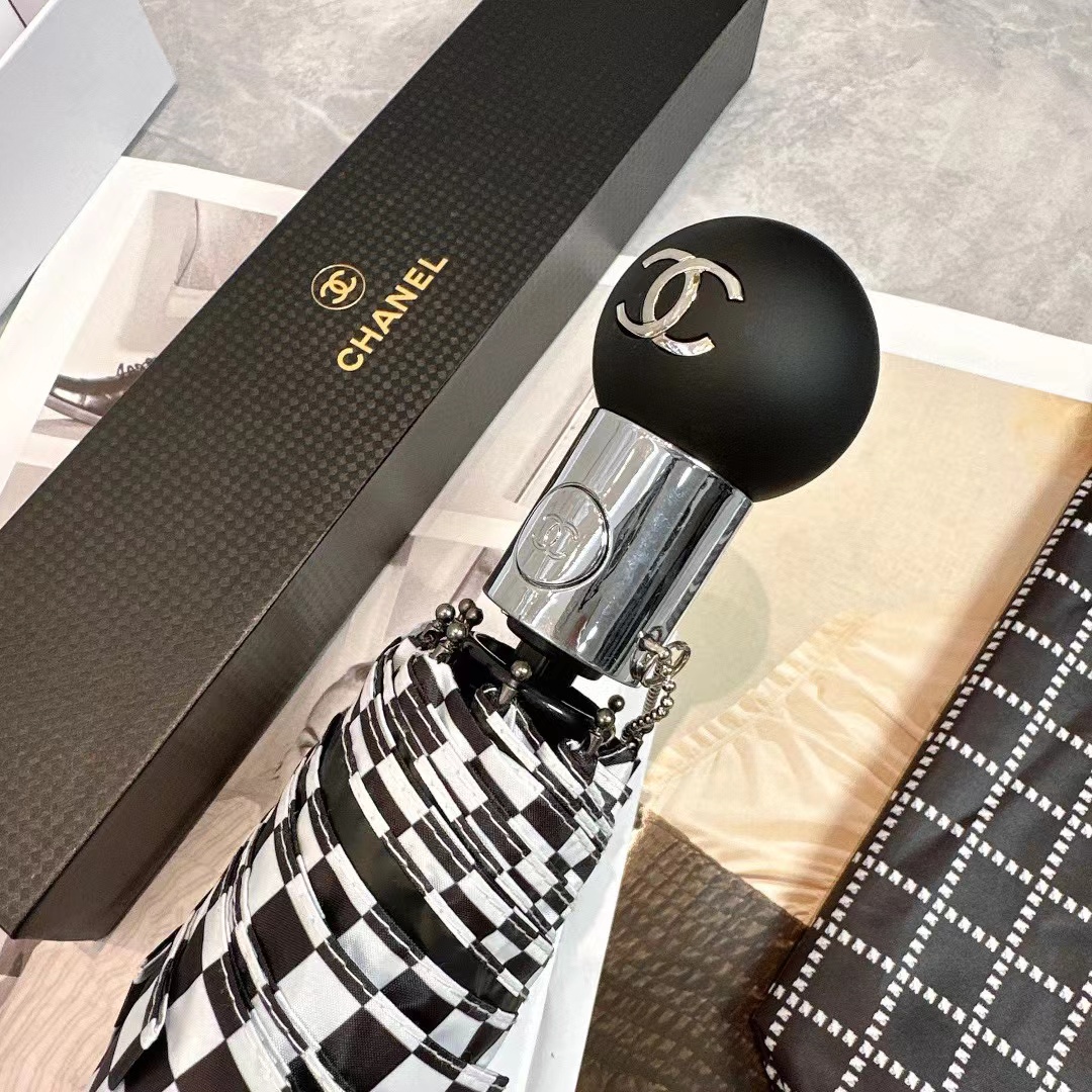 CHANE1 ダブルCプリント折りたたみ傘【50％割引+送料無料】