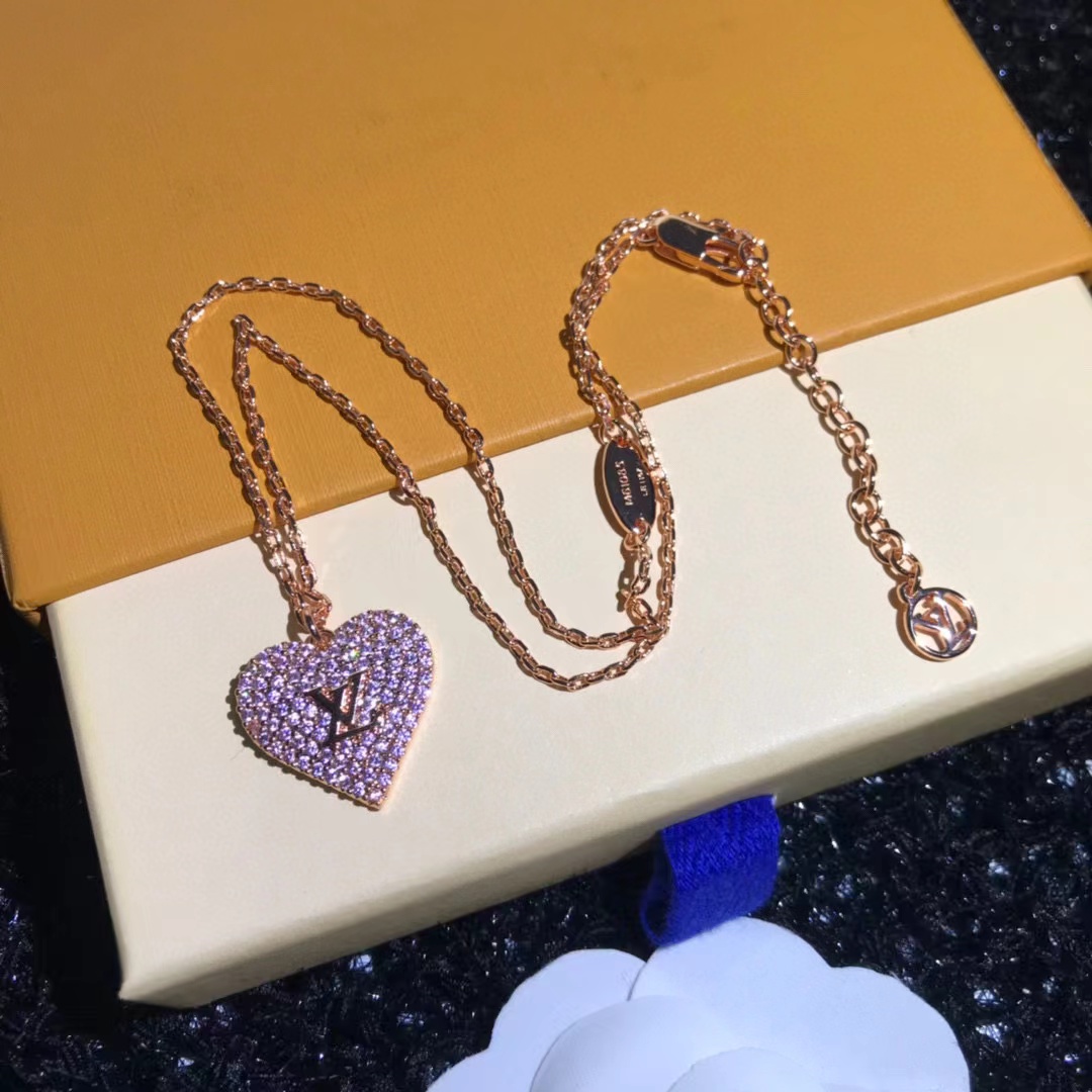 LVカラーダイヤモンドハートネックレス【50％割引+送料無料】