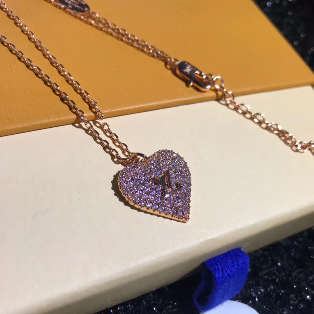 LVカラーダイヤモンドハートネックレス【50％割引+送料無料】