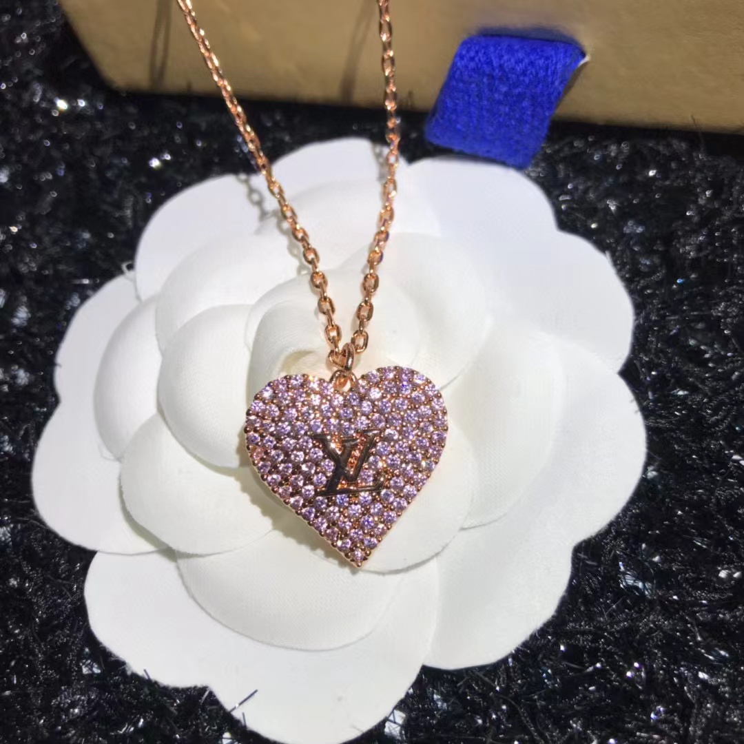 LVカラーダイヤモンドハートネックレス【50％割引+送料無料】