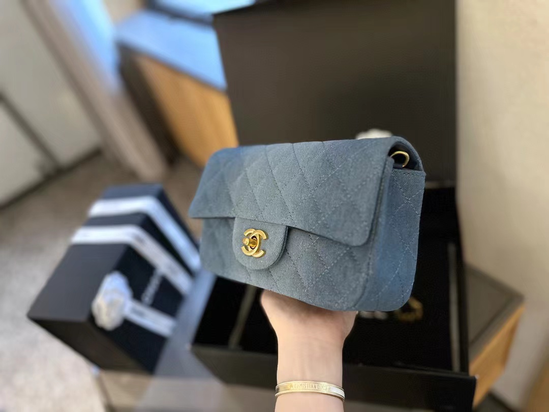 CHANE1 新作デニムチェーンショルダークロスボディバッグ【50％割引+送料無料】