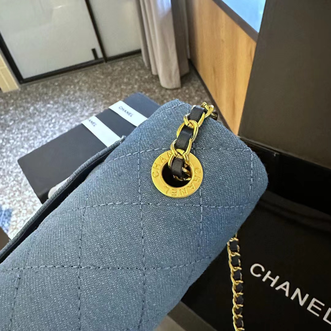 CHANE1 新作デニムチェーンショルダークロスボディバッグ【50％割引+送料無料】