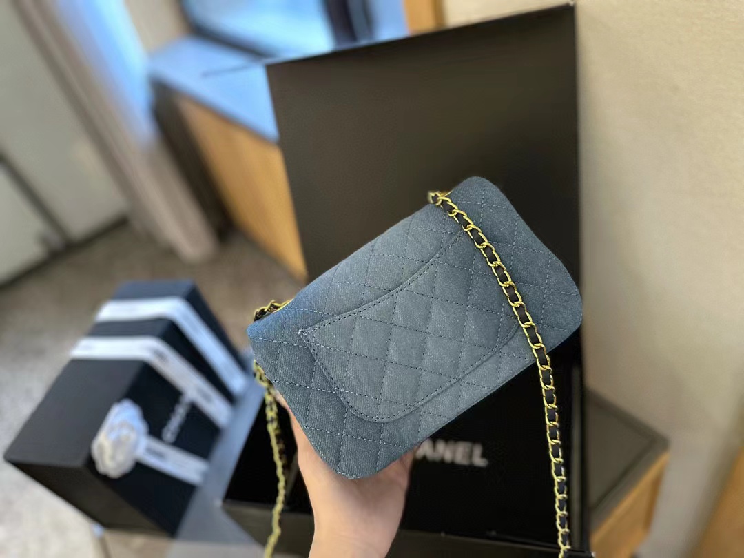 CHANE1 新作デニムチェーンショルダークロスボディバッグ【50％割引+送料無料】