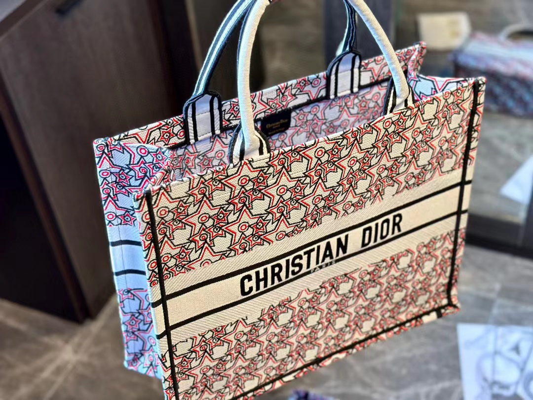 DI0R新作刺繍プリントトートバッグ【50％割引+送料無料】