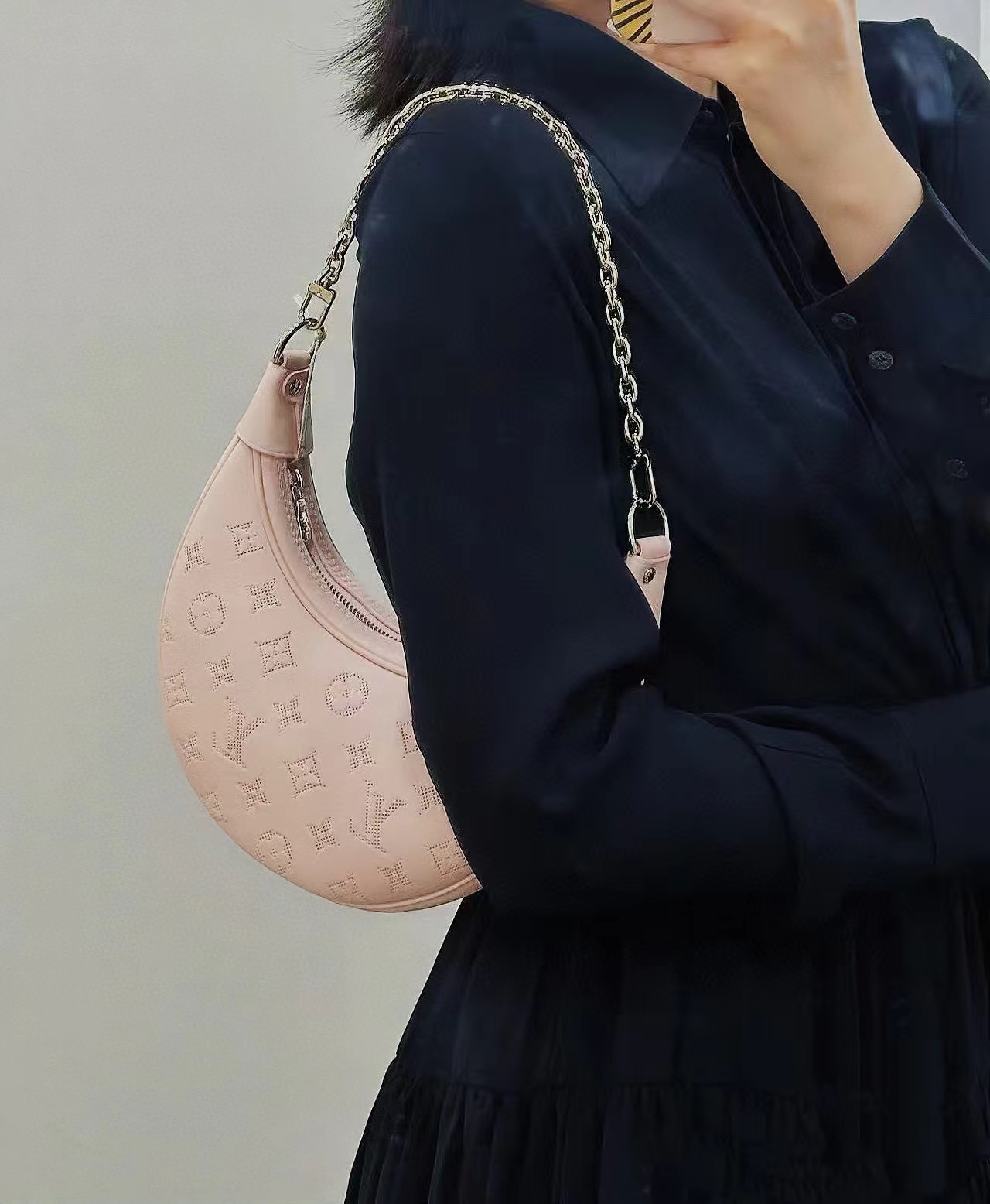 LV vintage チェーン脇の下バッグ【50％割引+送料無料】