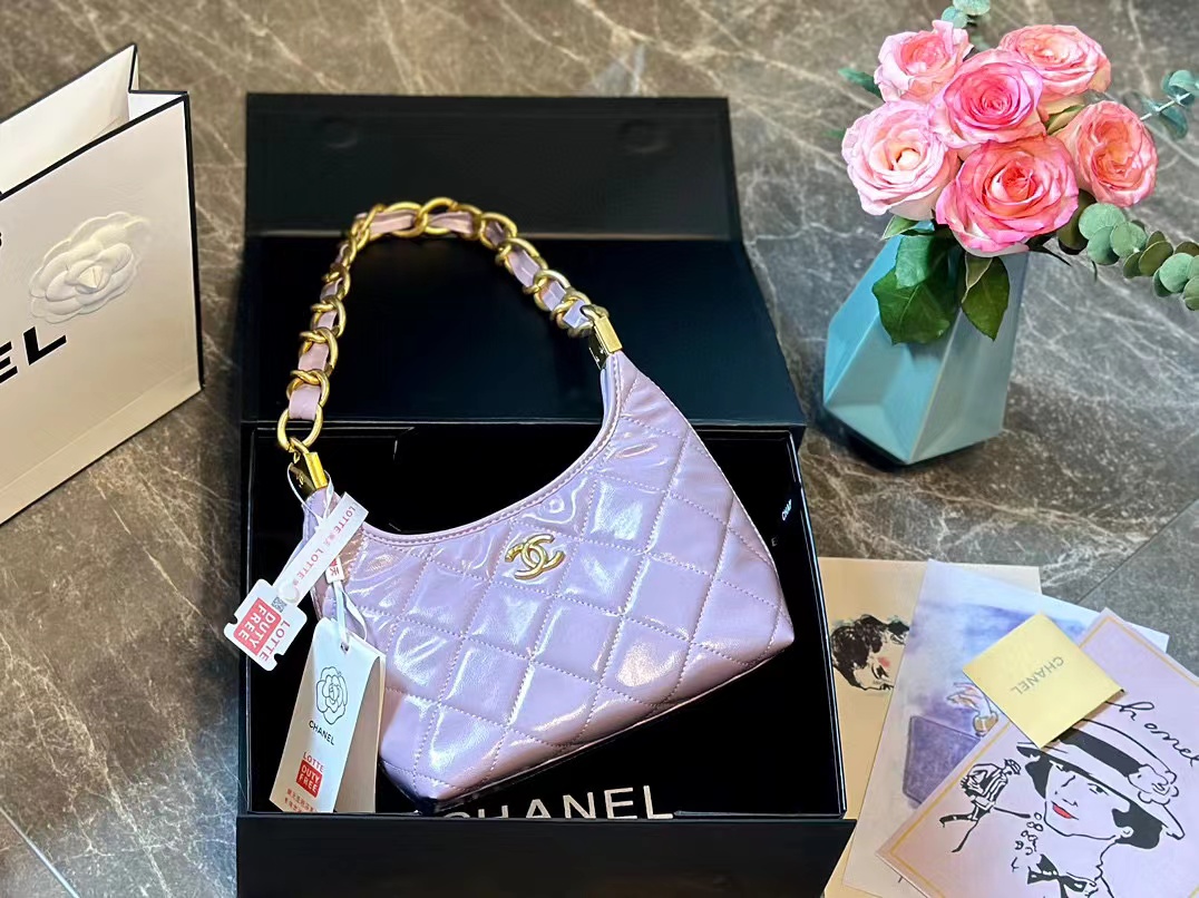 CHANE1 Hoboパテントレザーのアンダーアームバッグ【50％割引+送料無料】