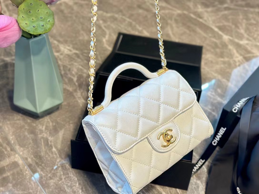 CHANE1 ゴールド バックル ダブル C チェーン ハンドバッグ【50％割引+送料無料】