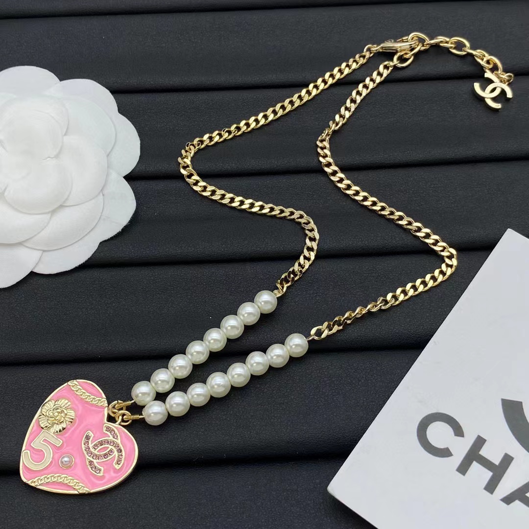 CHANE1 ハートパールネックレス【 50％割引+送料無料】