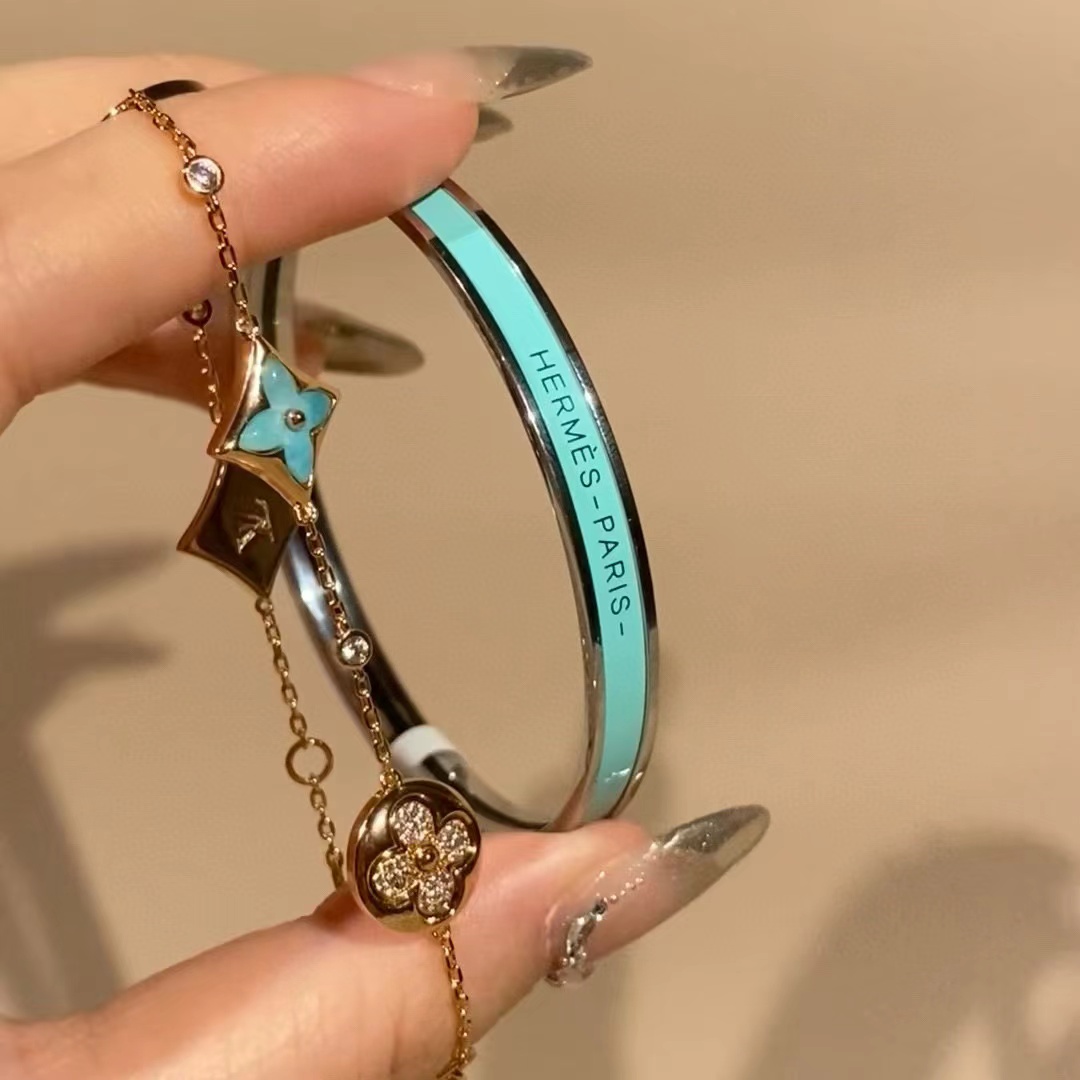 HERME5 シンプルブルーブレスレット【50％割引+送料無料】