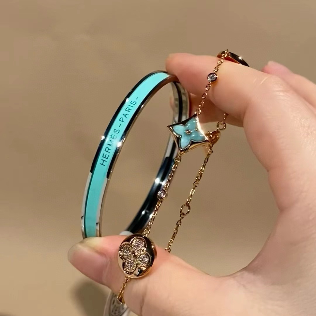 HERME5 シンプルブルーブレスレット【50％割引+送料無料】