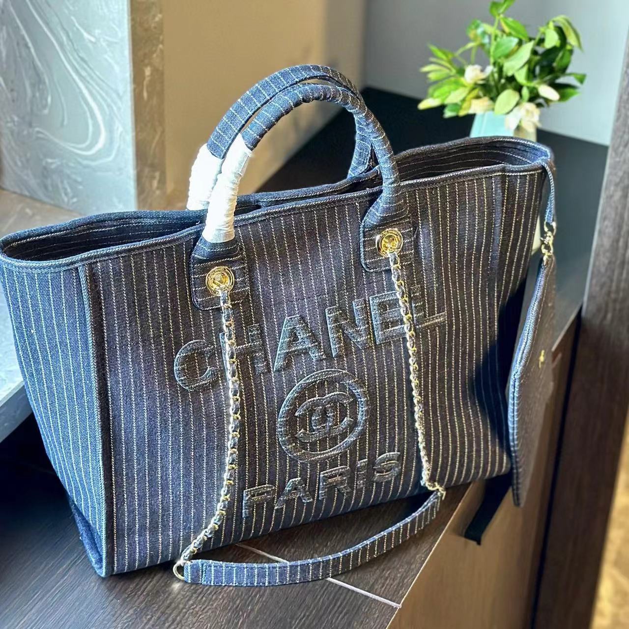 CHANE1 チェーンデニムショッピングバッグ【50％割引+送料無料】