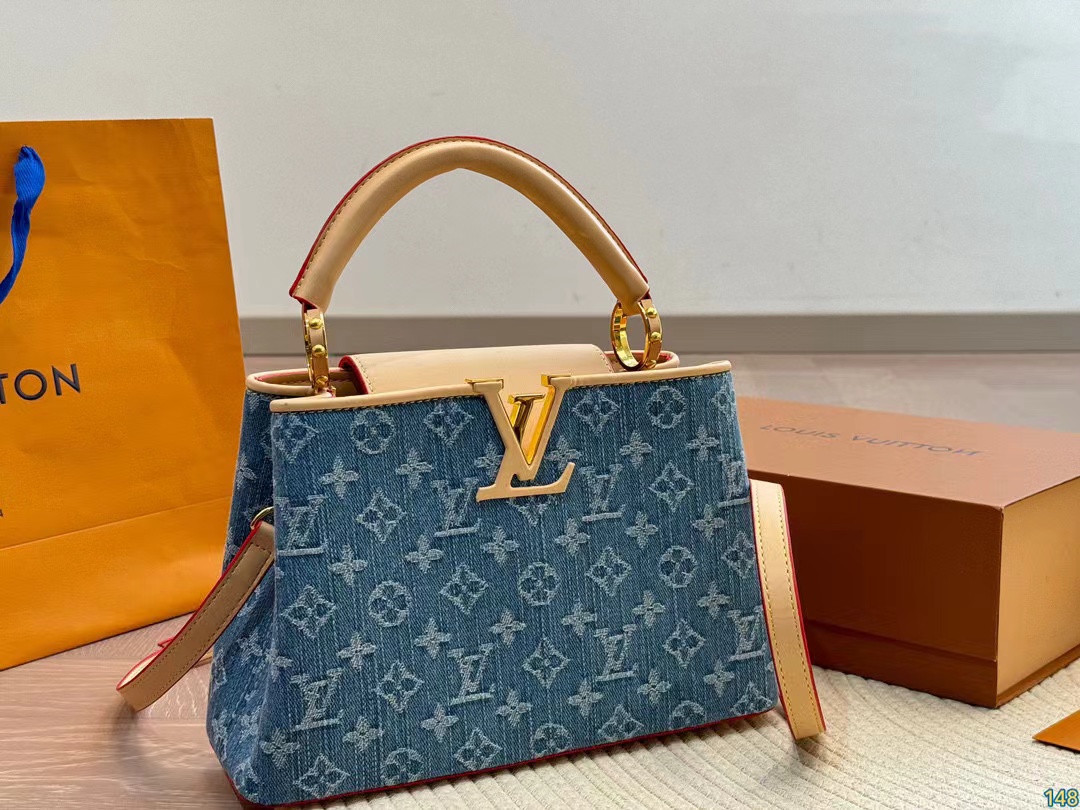 LV ジャカード デニム ハンドバッグ【50％割引+送料無料】