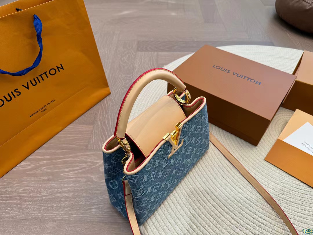 LV ジャカード デニム ハンドバッグ【50％割引+送料無料】