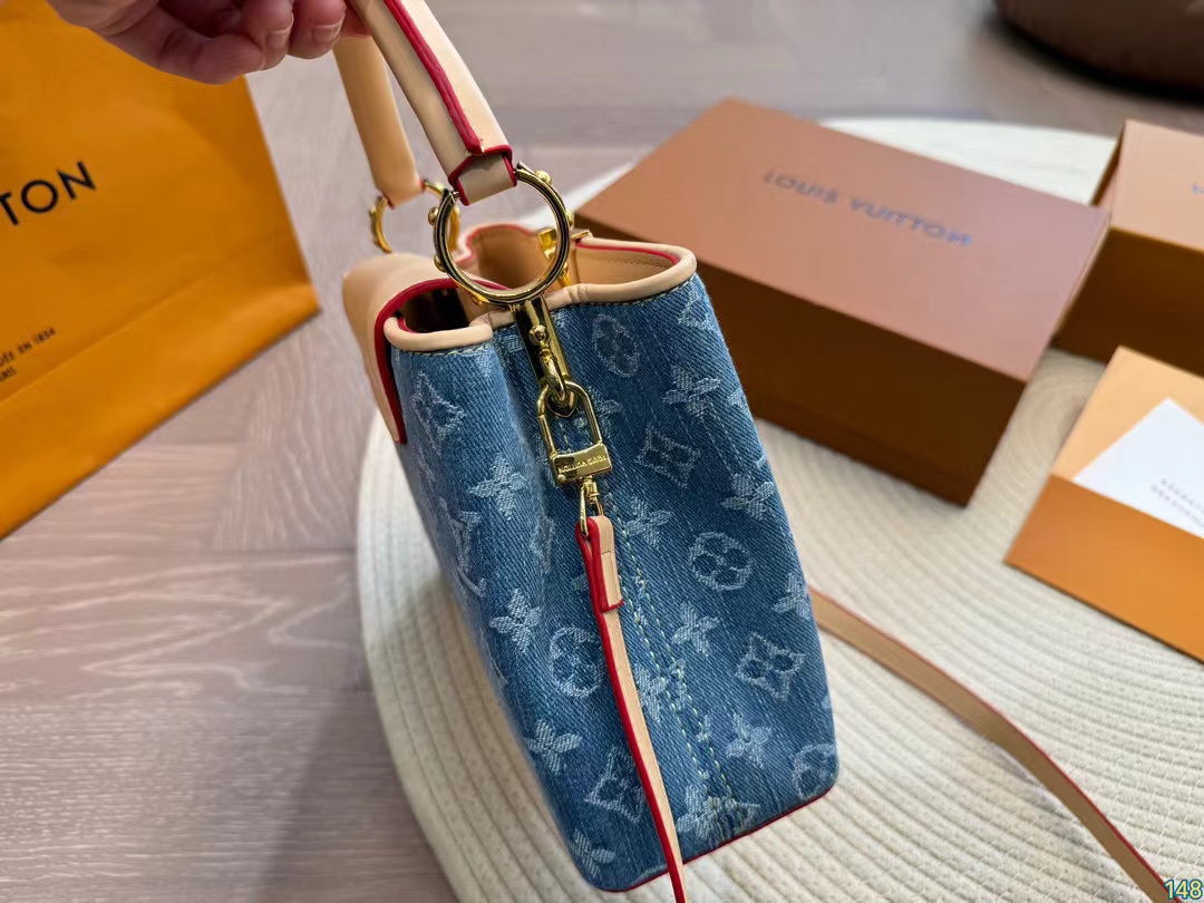 LV ジャカード デニム ハンドバッグ【50％割引+送料無料】