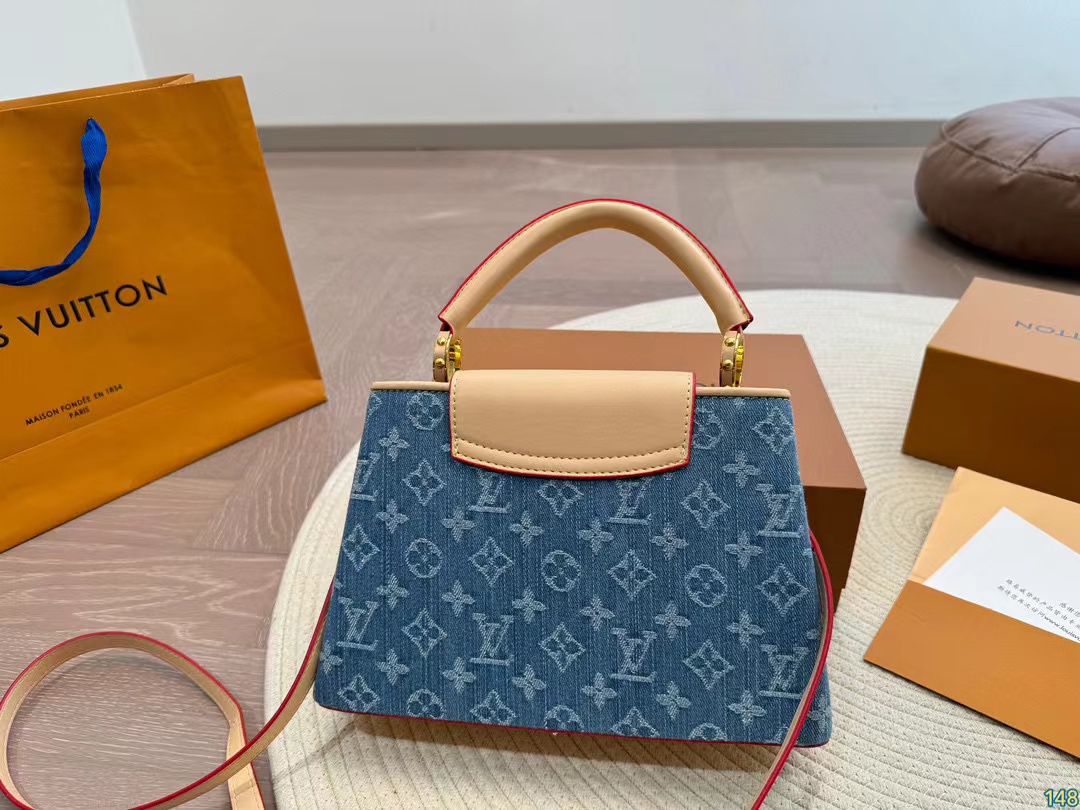LV ジャカード デニム ハンドバッグ【50％割引+送料無料】