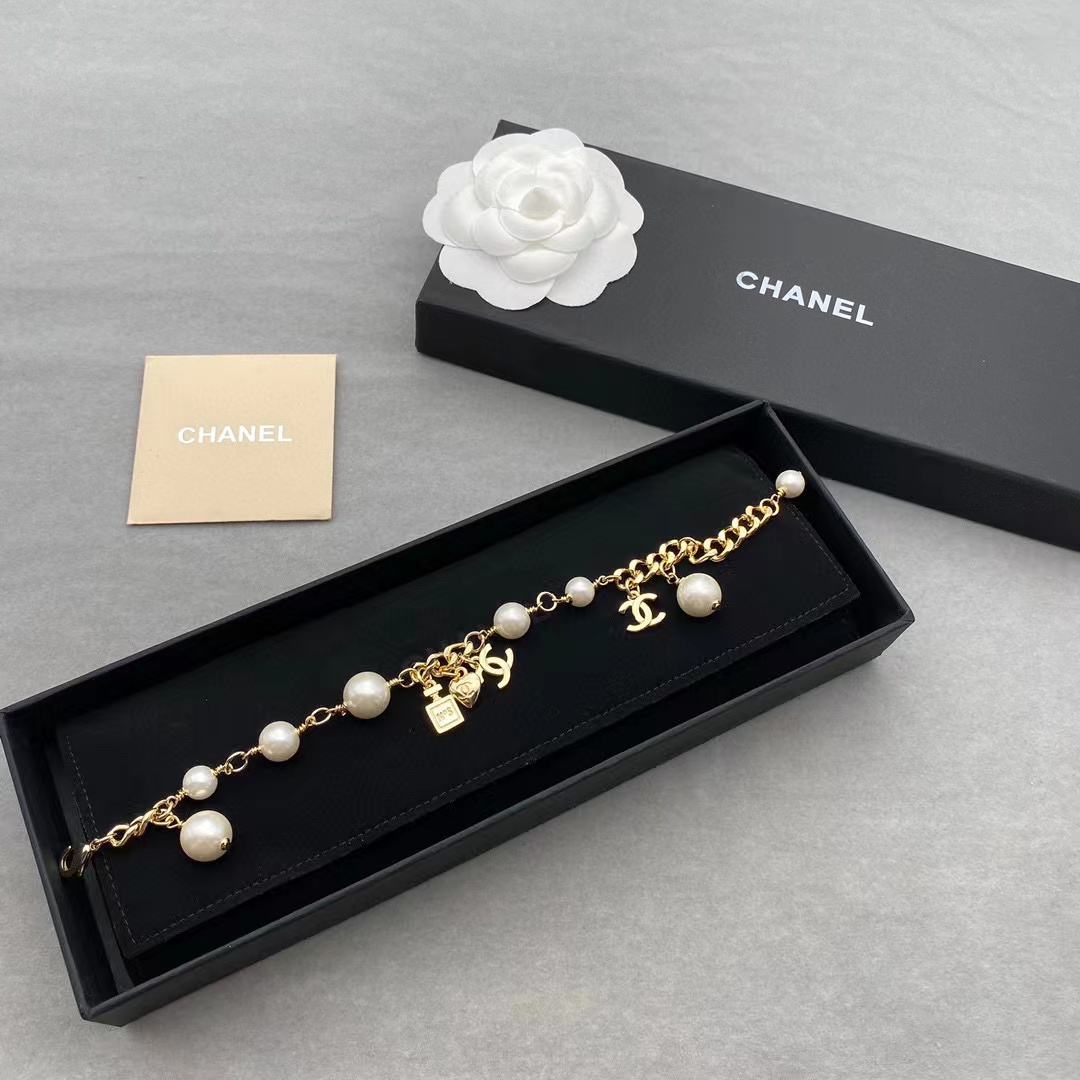 CHANE1 パールブレスレット+ネックレス 2点セット【 50％割引+送料無料】