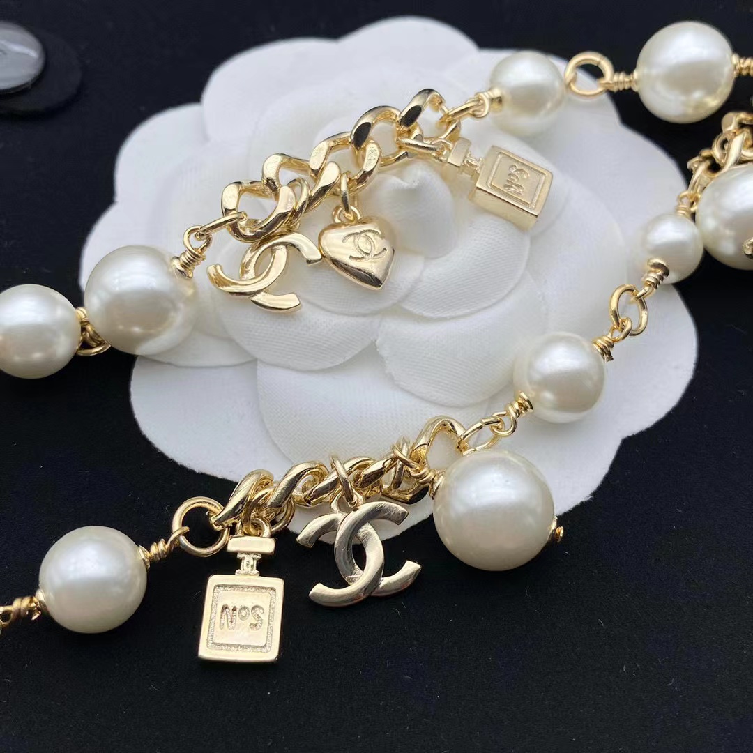 CHANE1 パールブレスレット+ネックレス 2点セット【 50％割引+送料無料】