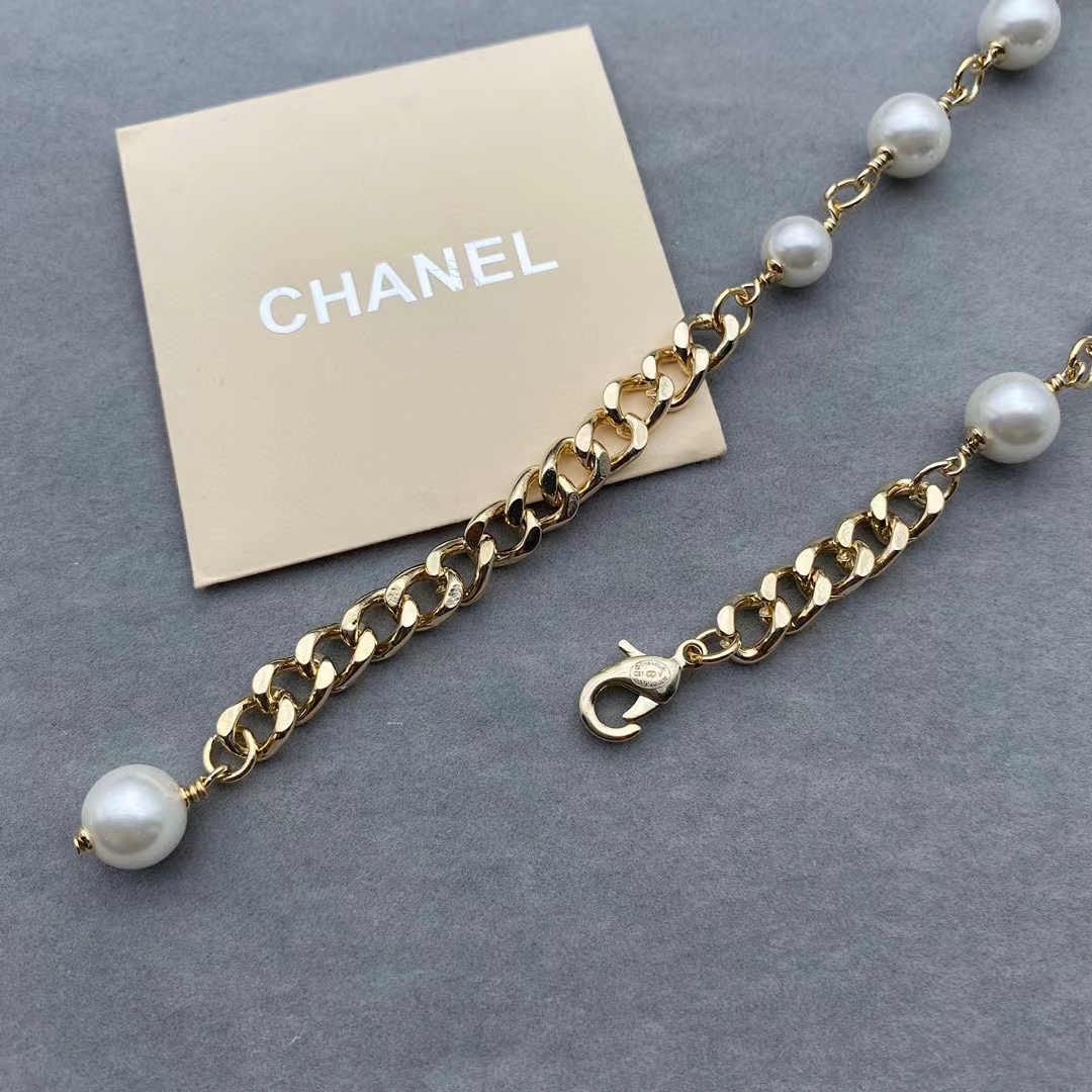 CHANE1 パールブレスレット+ネックレス 2点セット【 50％割引+送料無料】