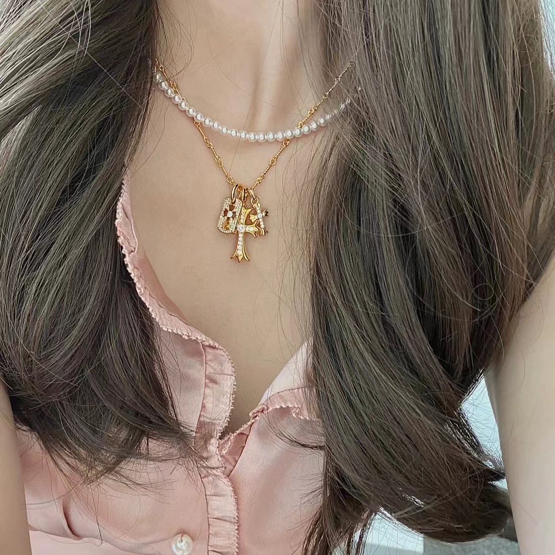 Chr0me Hearts クロスネックレス3点セット【50％割引+送料無料】