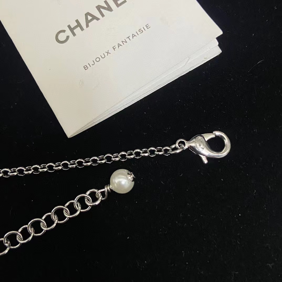 CHANE1 ダブルCパールネックレス【50％割引+送料無料】