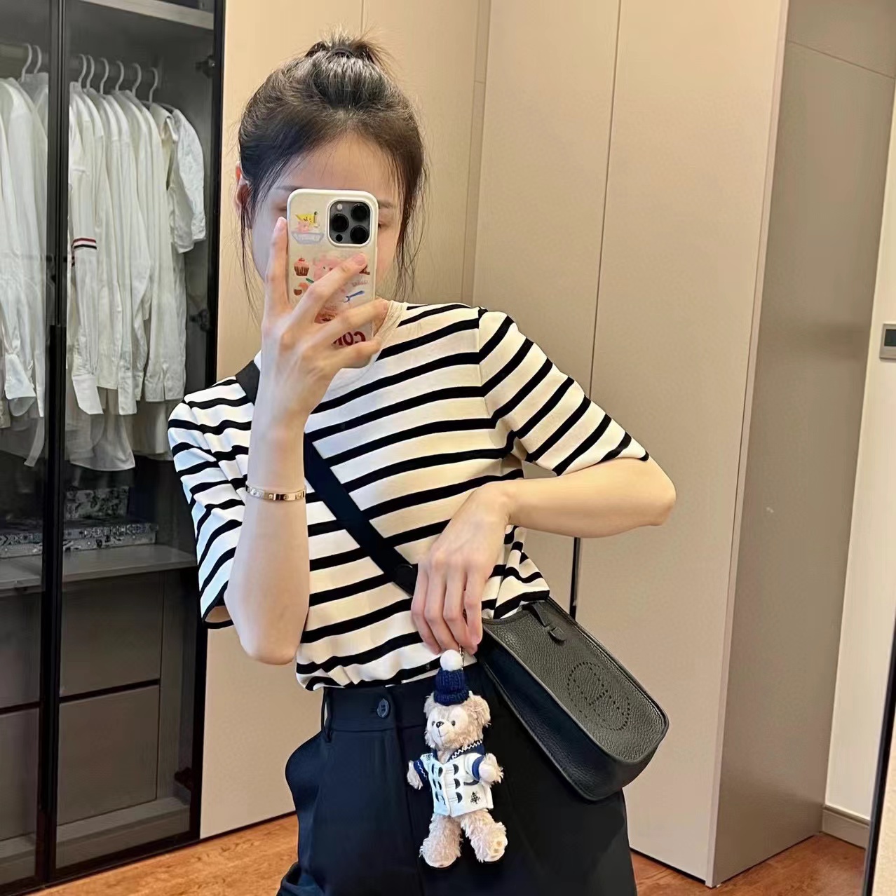 HERME5 牛革シンプル携帯バッグ【50％割引+送料無料】