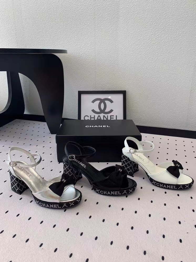 CHANE1 高品質ボウラインストーンサンダル【50％割引+送料無料】