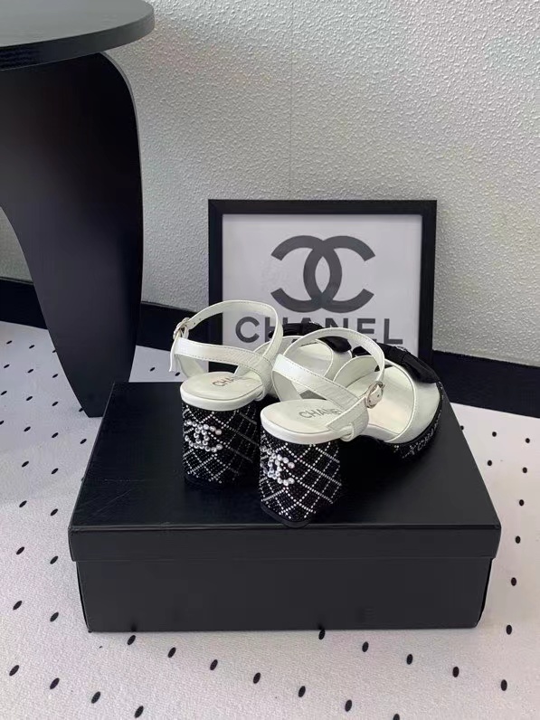CHANE1 高品質ボウラインストーンサンダル【50％割引+送料無料】