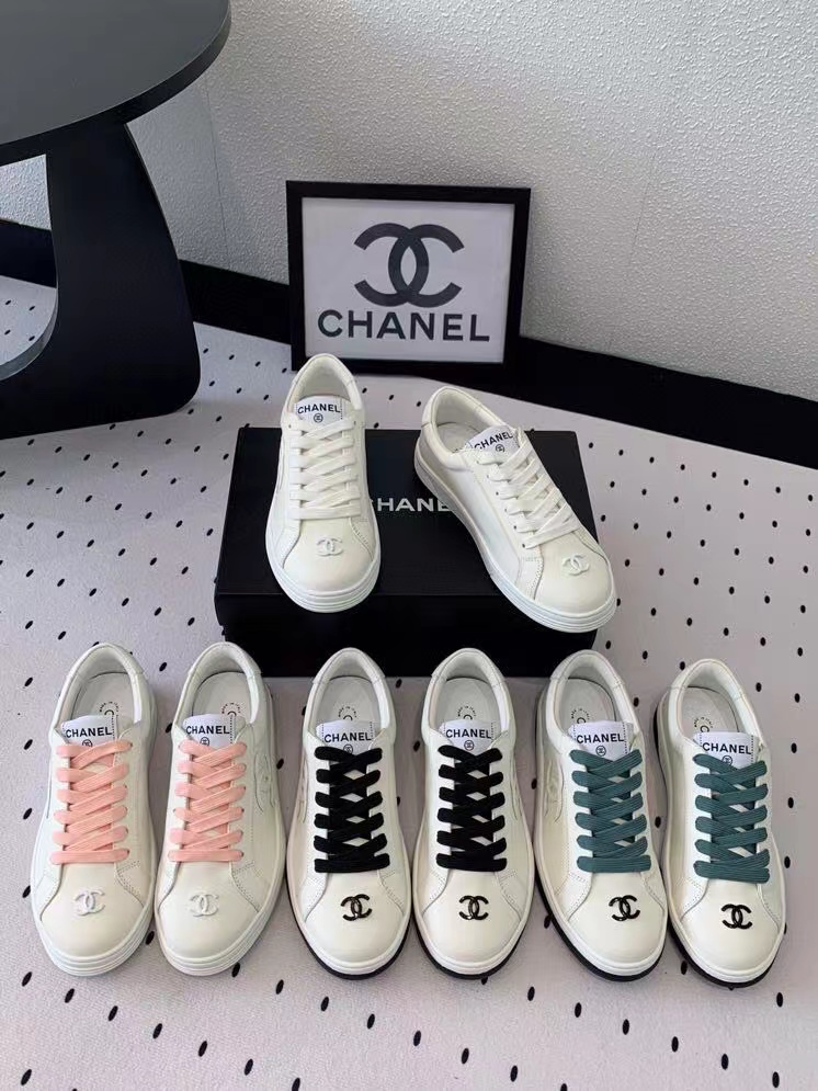 CHANE1 高品質レースアップダブルCロゴカジュアルシューズ【50％割引+送料無料】