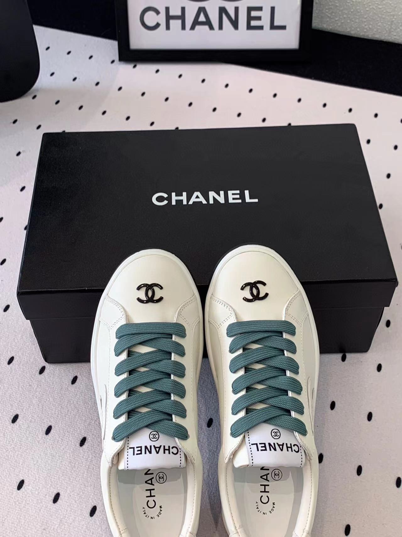 CHANE1 高品質レースアップダブルCロゴカジュアルシューズ【50％割引+送料無料】
