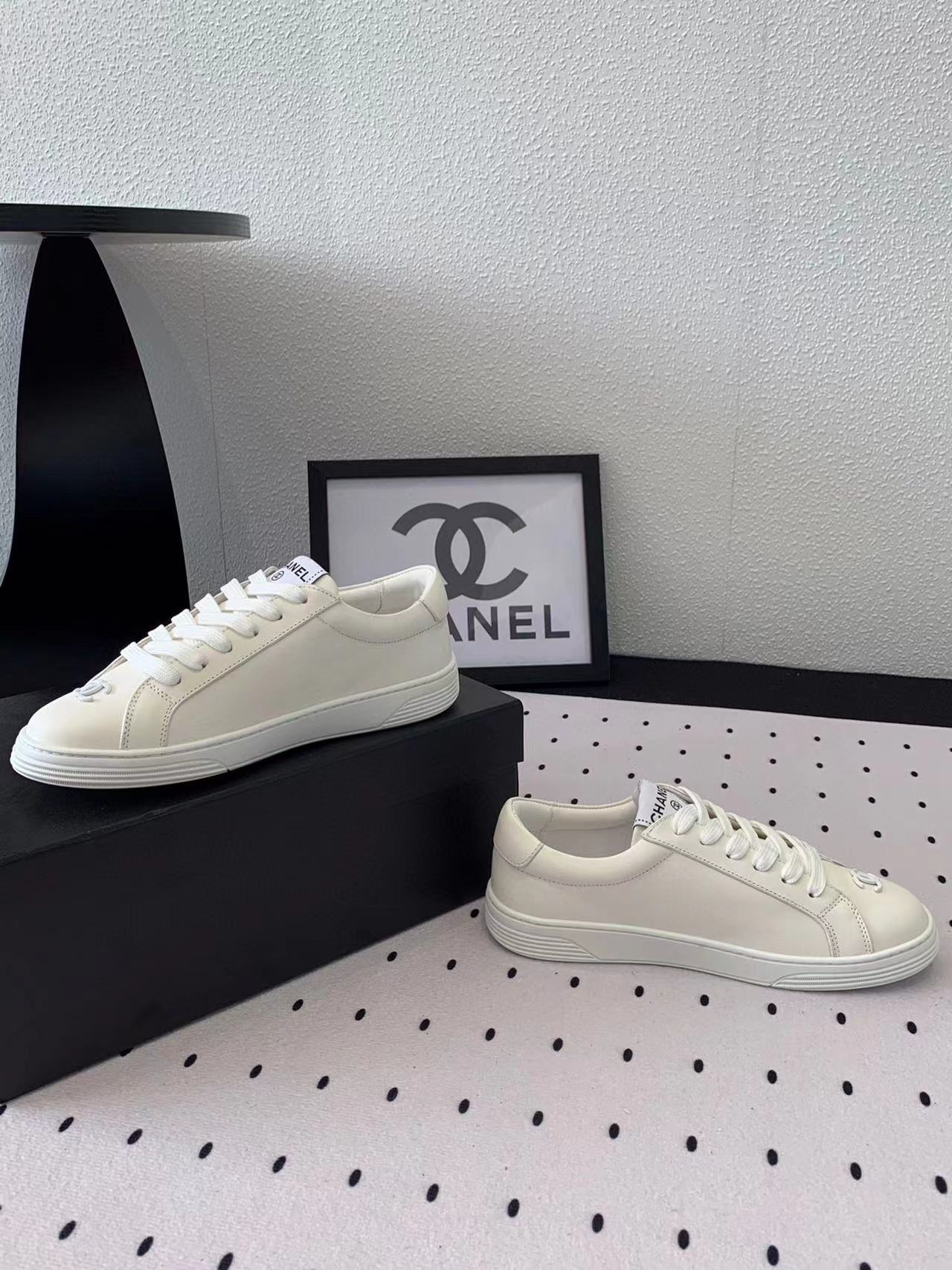 CHANE1 高品質レースアップダブルCロゴカジュアルシューズ【50％割引+送料無料】