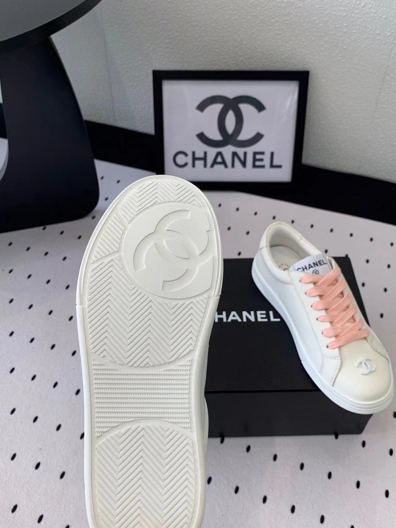 CHANE1 高品質レースアップダブルCロゴカジュアルシューズ【50％割引+送料無料】