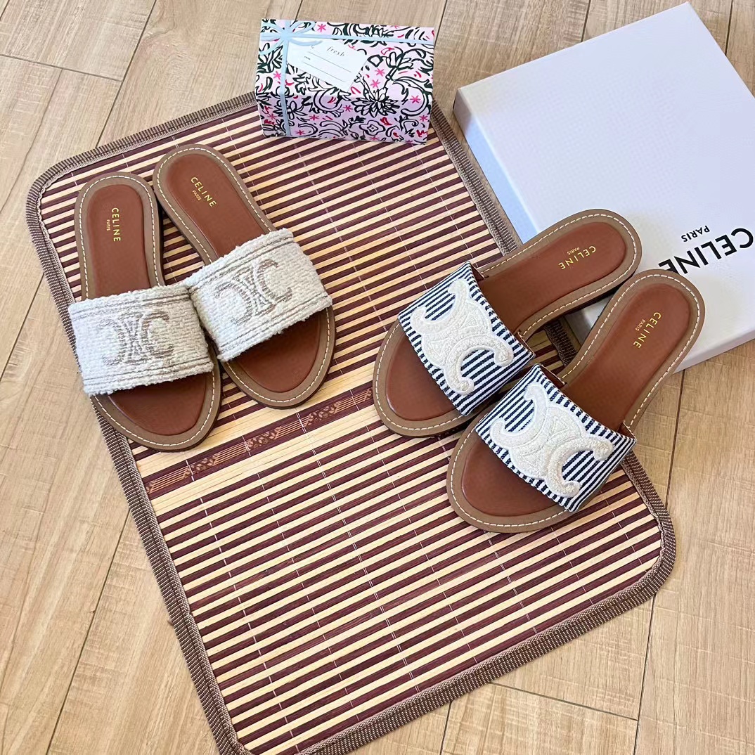 CEL1NE 凱旋門フラットスリッパ【50％割引+送料無料】