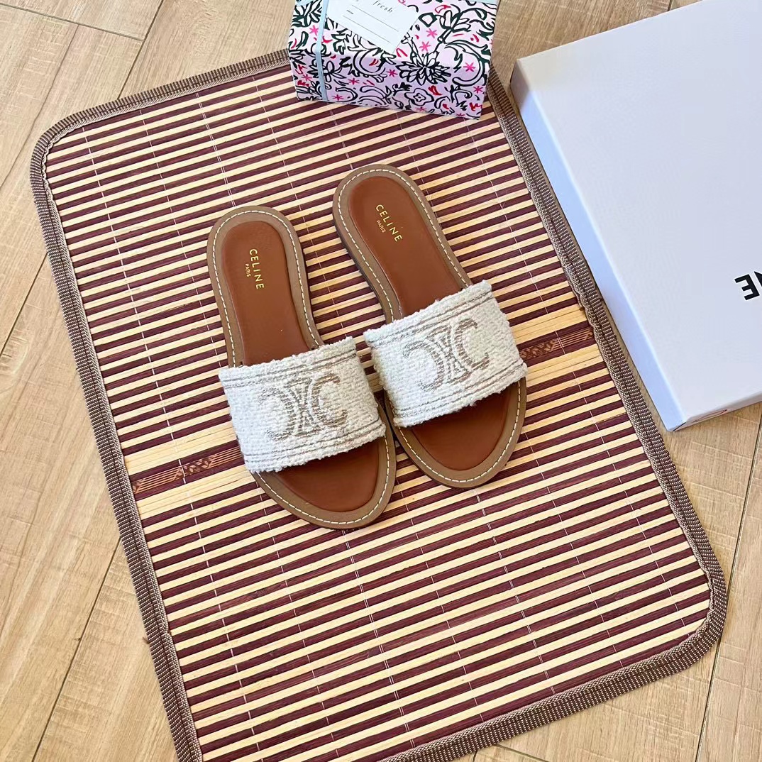 CEL1NE 凱旋門フラットスリッパ【50％割引+送料無料】