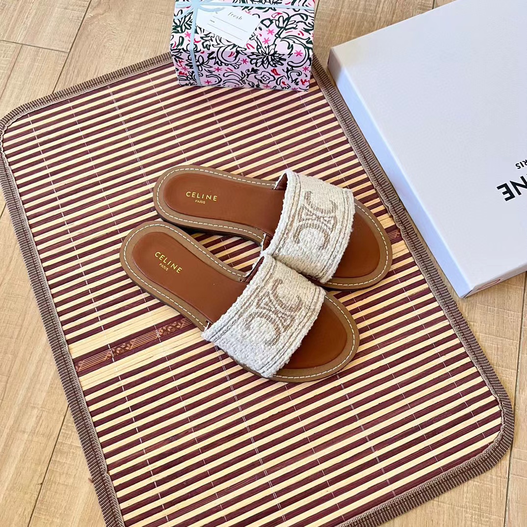 CEL1NE 凱旋門フラットスリッパ【50％割引+送料無料】