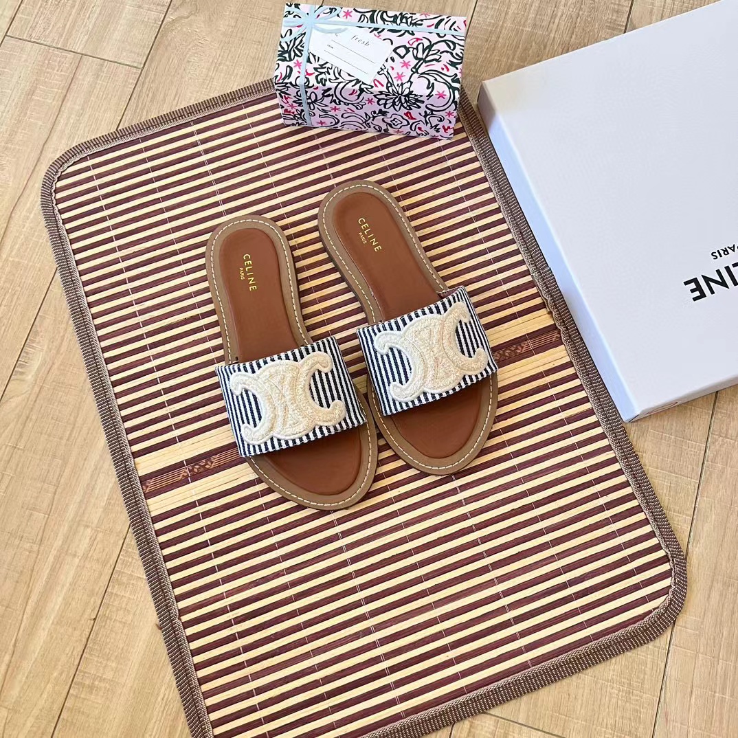 CEL1NE 凱旋門フラットスリッパ【50％割引+送料無料】
