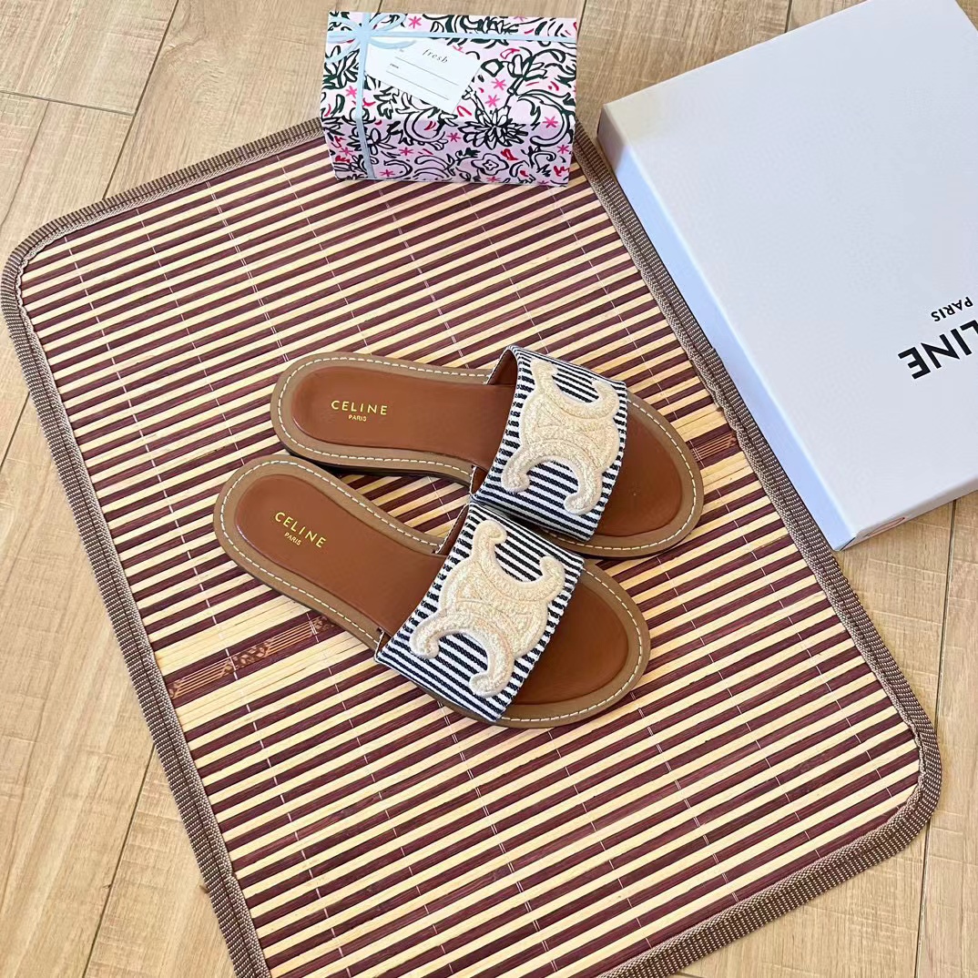 CEL1NE 凱旋門フラットスリッパ【50％割引+送料無料】