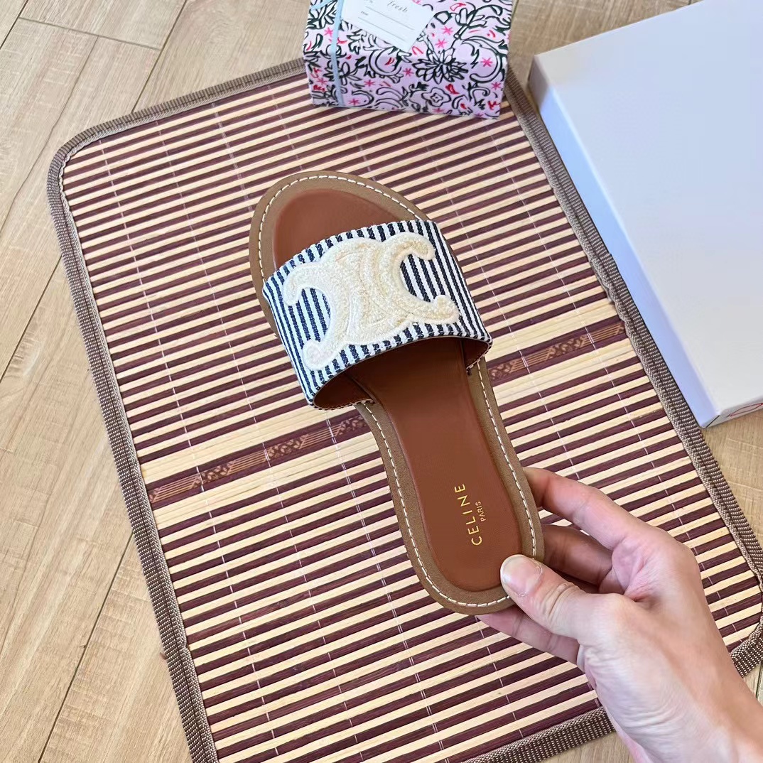 CEL1NE 凱旋門フラットスリッパ【50％割引+送料無料】