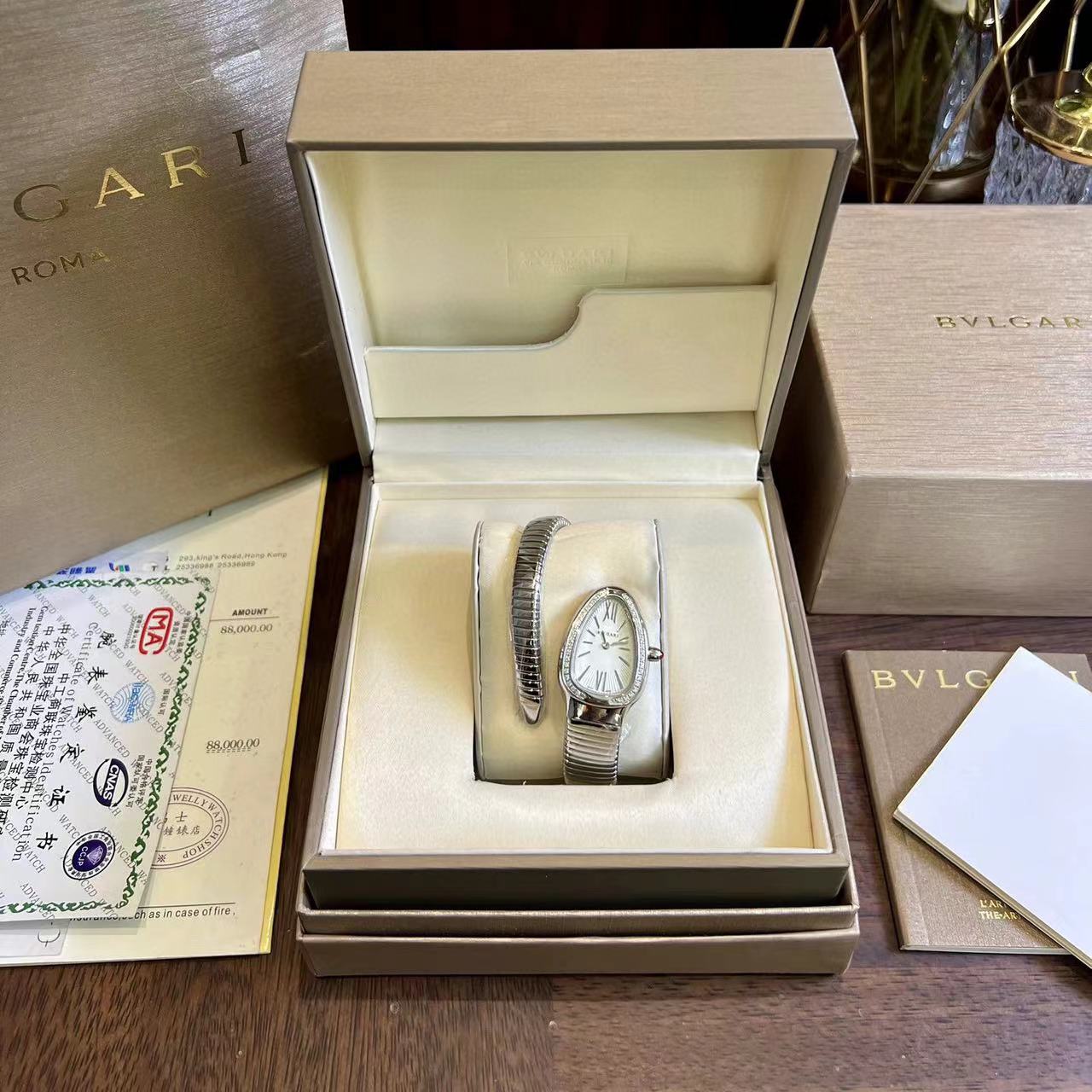 BVLGAR1スネークヘッドクラシックレディースウォッチ【50％割引+送料無料】