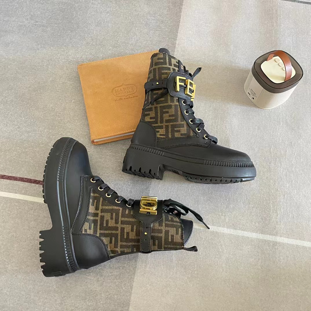 FEND FF レースアップ マーティン ブーツ 【50％割引+送料無料】