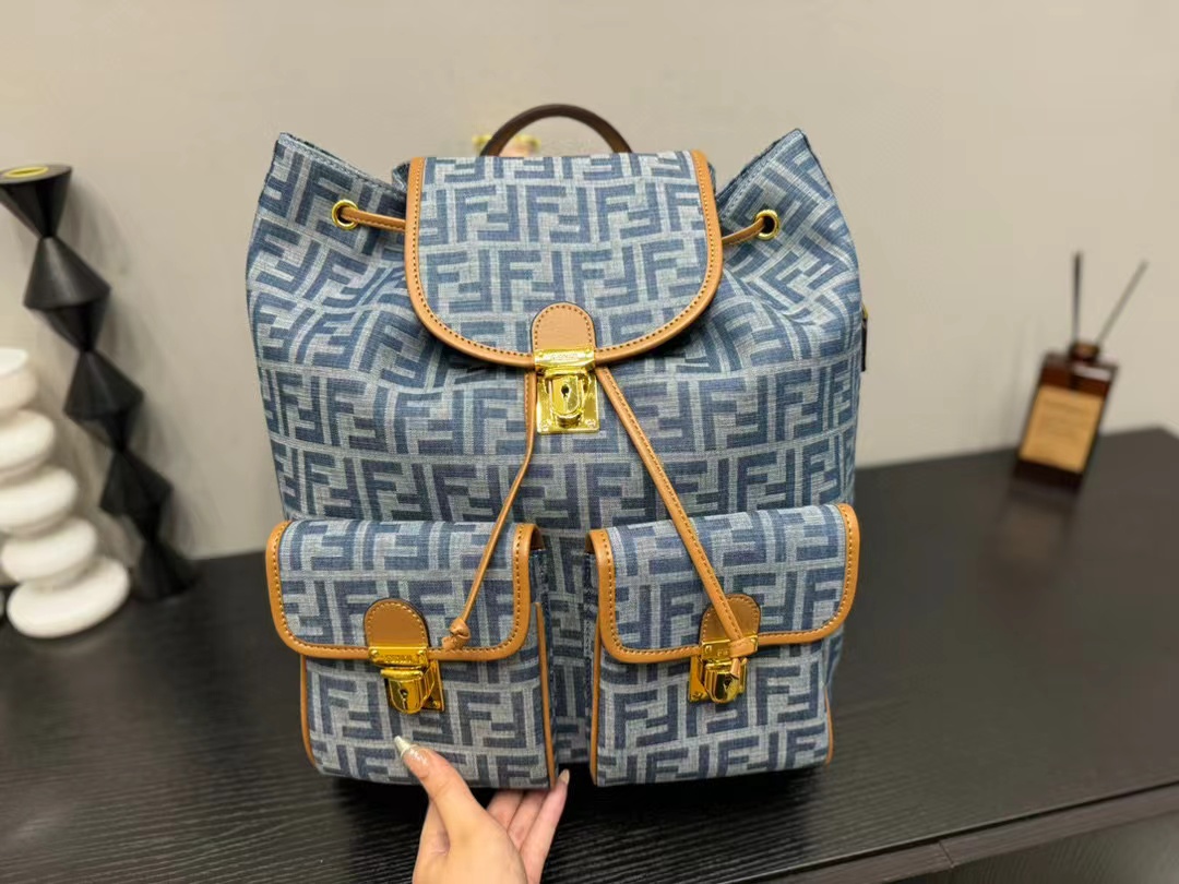 FEND1 FF デニム巾着バックパック【50％割引+送料無料】