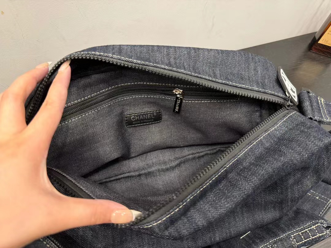 CHANE1 デニムモーターサイクルバッグ【50％割引+送料無料】