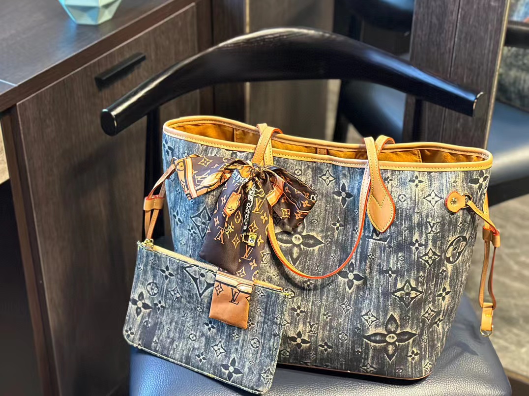 LV デニム 四つ葉のクローバー ハンドバッグ【50％割引+送料無料】