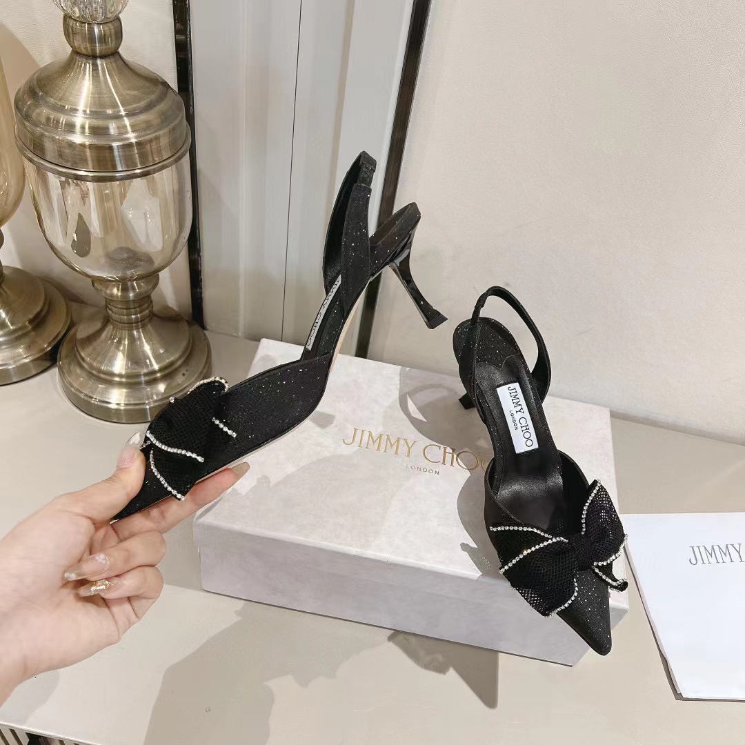 jimmycho0 高品質ボウハイヒールサンダル【50％割引+送料無料】