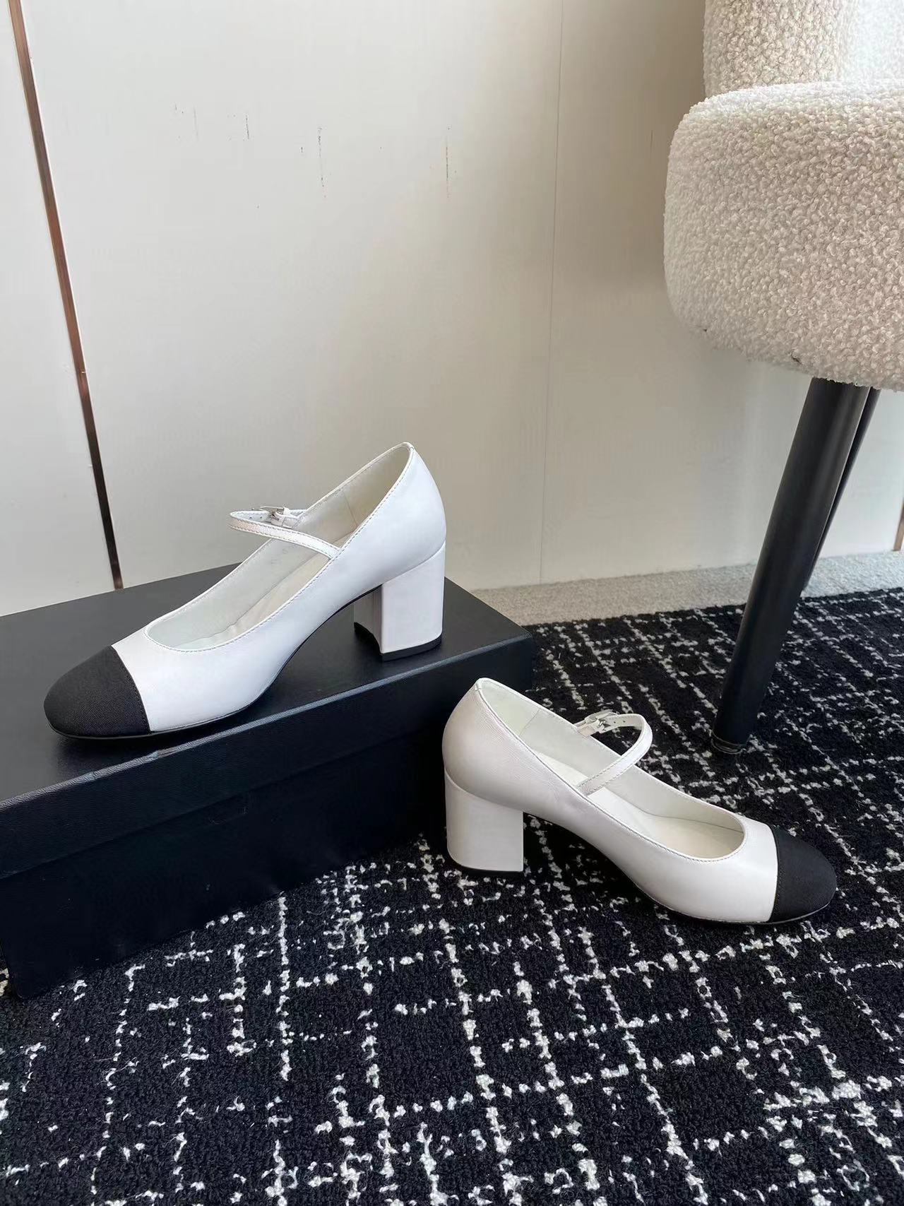 CHANE1 高品質カラーブロックフラット/ハイヒール【50％割引+送料無料】