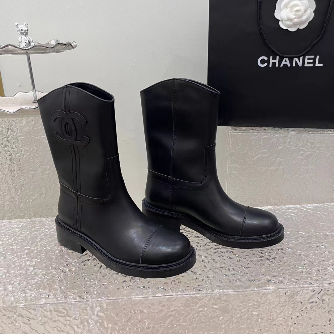 CHANE1 高品質ダブル C シープスキン ブーツ【50％割引+送料無料】